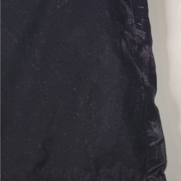 NWT Free People Annalise Velvet Mini Skirt Black Unlined Notched Hem Size 2 - Picture 3 of 8